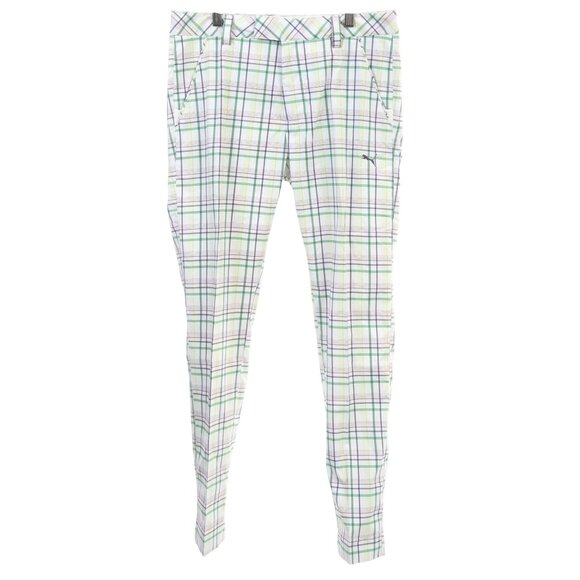 Puma Mens Golf Tech Trousers Pants Moisture Wicking Plaid 30x32 NWT MSRP $95 - Picture 1 of 8